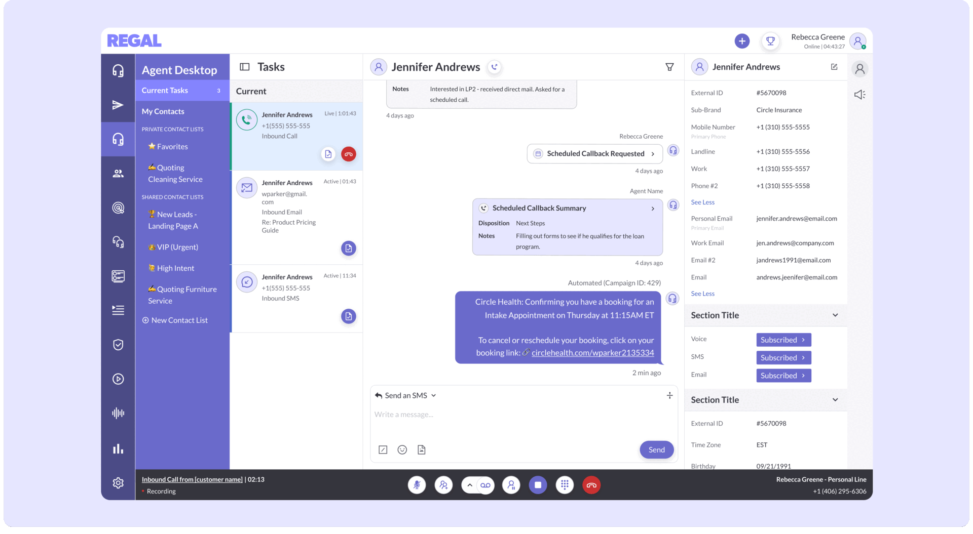 Regal Platform interface